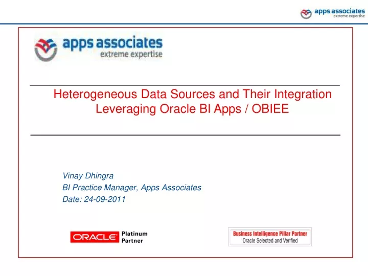heterogeneous data sources and their integration
