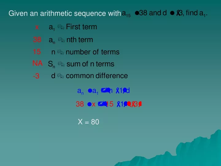 given an arithmetic sequence with