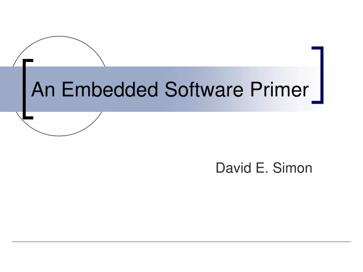 an embedded software primer