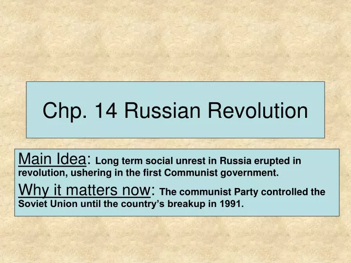 chp 14 russian revolution