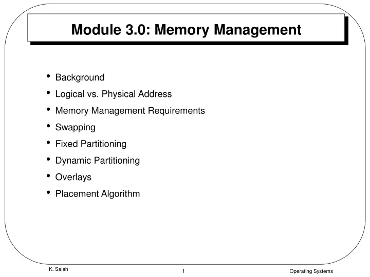 module 3 0 memory management