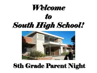 Welcome to South High School!