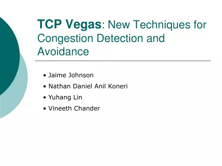 tcp vegas new techniques for congestion detection and avoidance