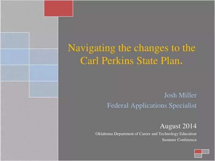 navigating the changes to the carl perkins state plan