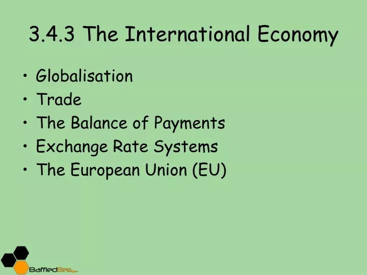 3 4 3 the international economy