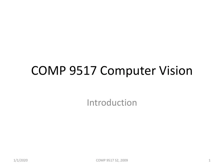 comp 9517 computer vision