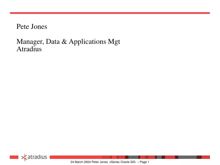 pete jones manager data applications mgt atradius