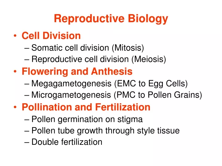 reproductive biology