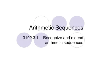 Arithmetic Sequences