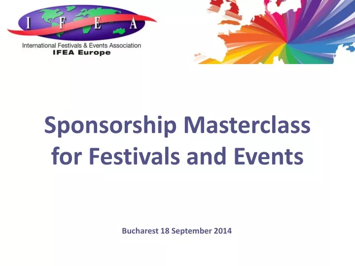 sponsorship masterclass for festivals and events
