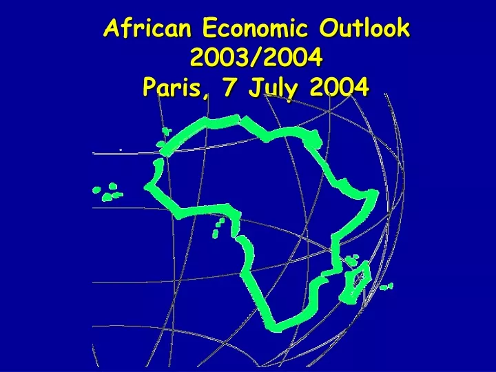 african economic outlook 2003 2004 paris 7 july