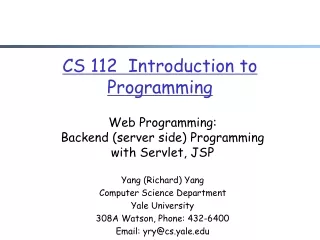 CS 112  Introduction to Programming