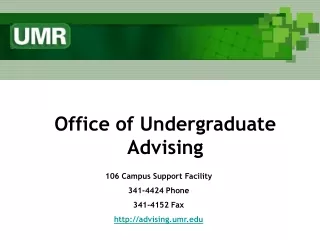 Office of Undergraduate Advising