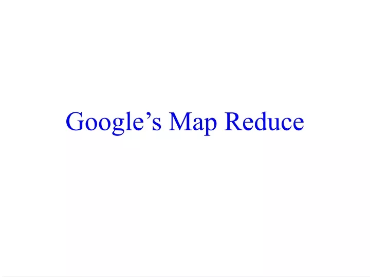 google s map reduce