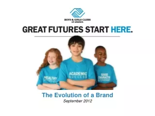 The Evolution of a Brand September 2012