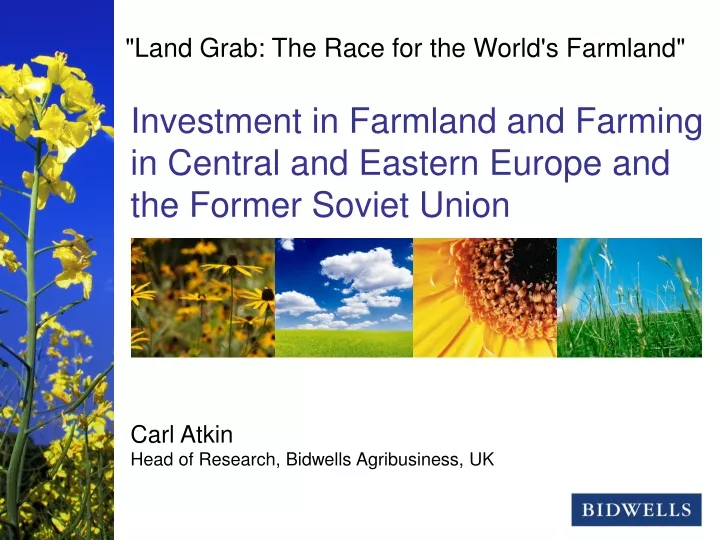 land grab the race for the world s farmland