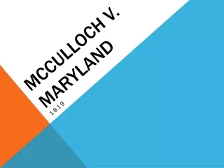 McCulloch v. Maryland