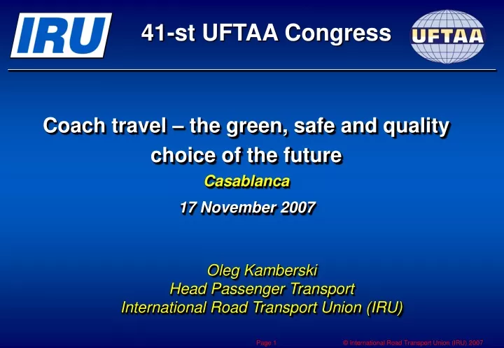 coach travel the green safe and quality choice of the future casablanca 17 november 2007