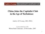 China's Financial Awakening: From Industrialist to Capitalist Club - slide 1