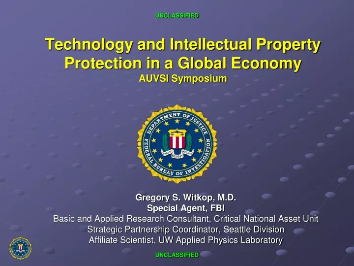 technology and intellectual property protection in a global economy auvsi symposium