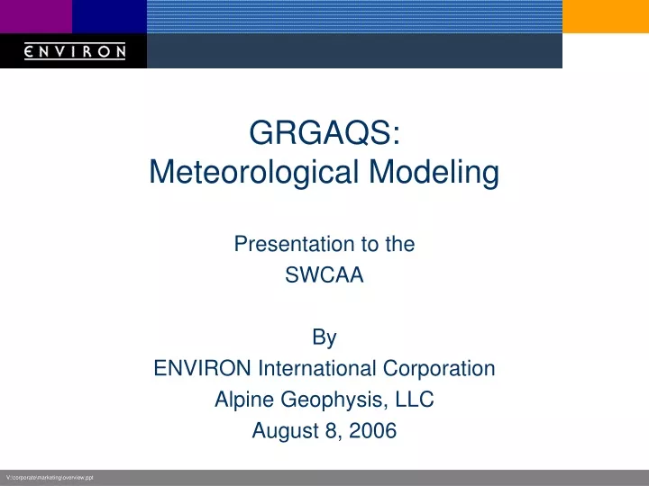grgaqs meteorological modeling