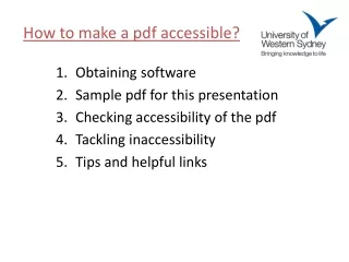 How to make a pdf accessible?