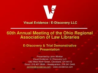 Visual Evidence / E-Discovery LLC
