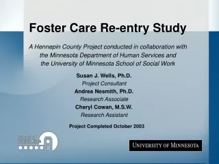 Foster Care Re-entry Study