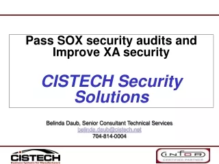 pass sox security audits and improve xa security cistech security solutions