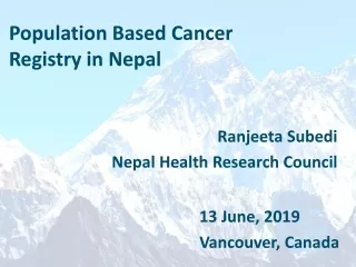 Ranjeeta Subedi  Nepal Health Research Council