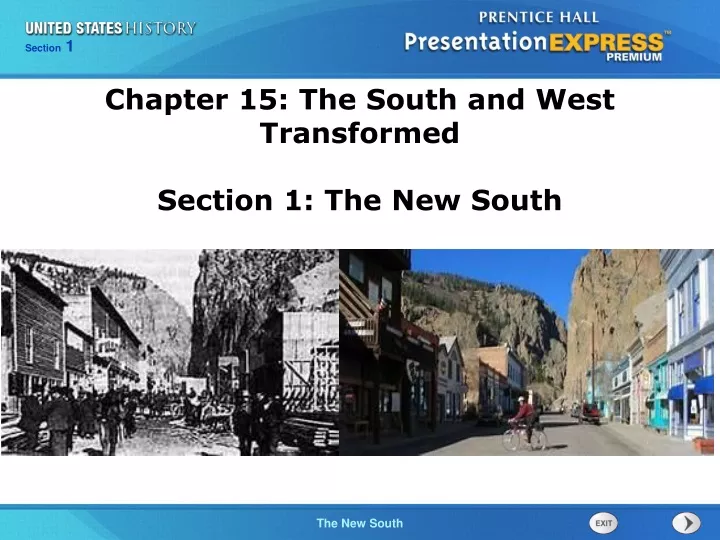 chapter 15 the south and west transformed section