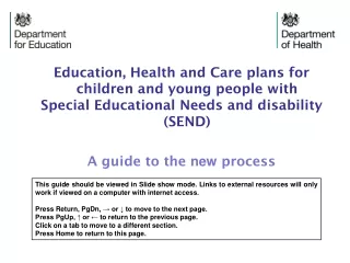 Education, Health and Care plans for children and young people with