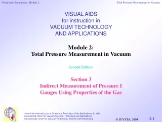 VISUAL AIDS  for instruction in  VACUUM TECHNOLOGY  AND APPLICATIONS
