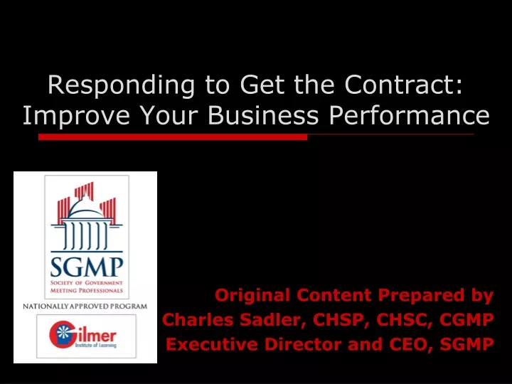 responding to get the contract improve your business performance