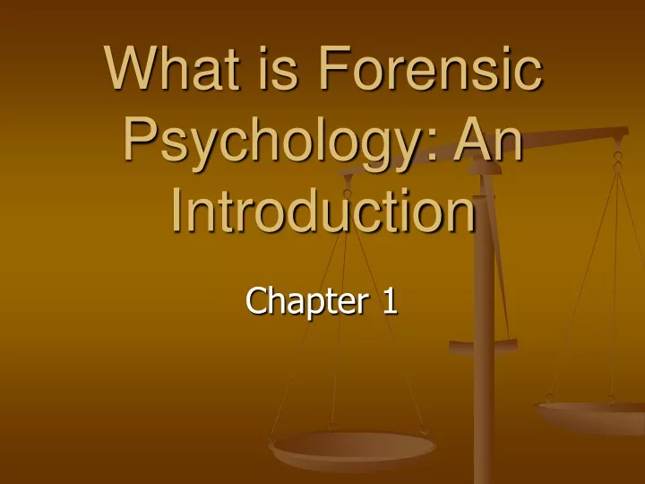 what is forensic psychology an introduction