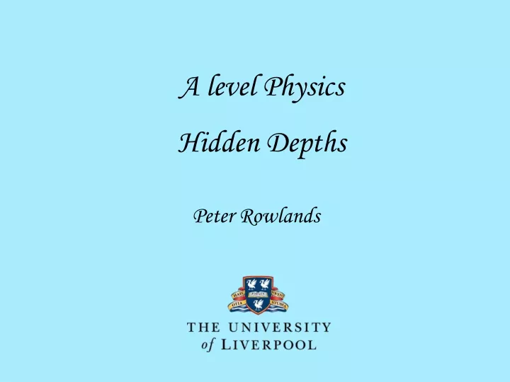 a level physics hidden depths