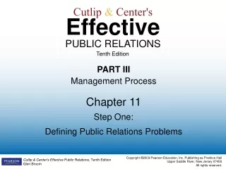 Cutlip  &amp;  Center's Effective PUBLIC RELATIONS