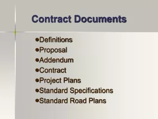 Contract Documents
