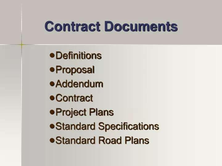 contract documents