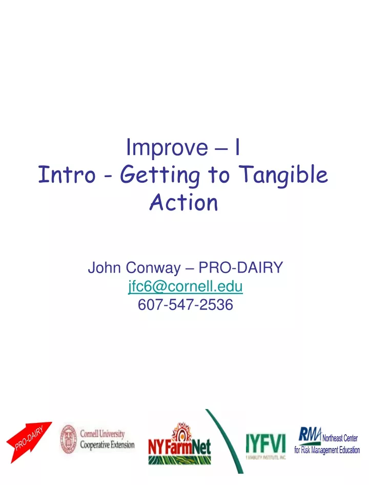 improve i intro getting to tangible action