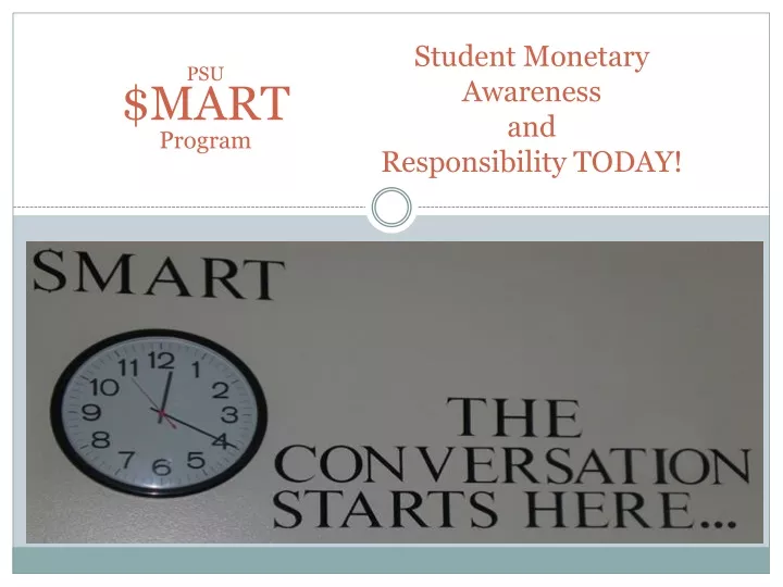 student monetary awareness and responsibility today