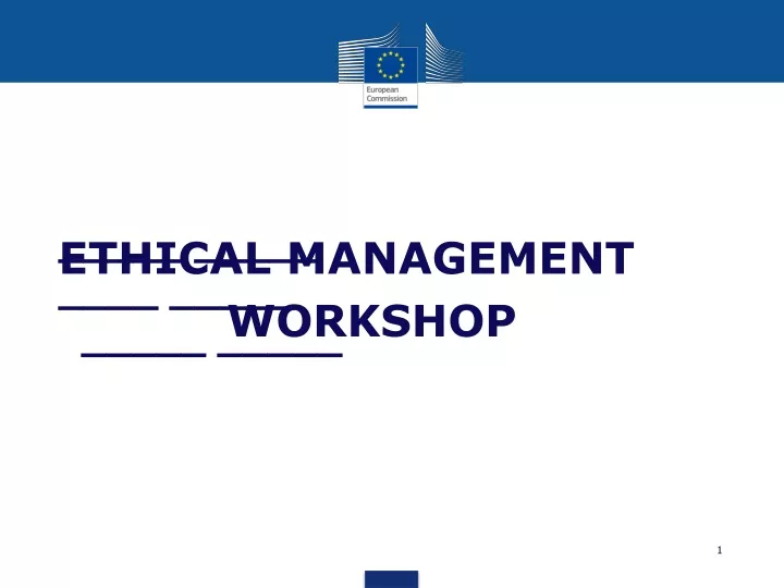 ethical management workshop