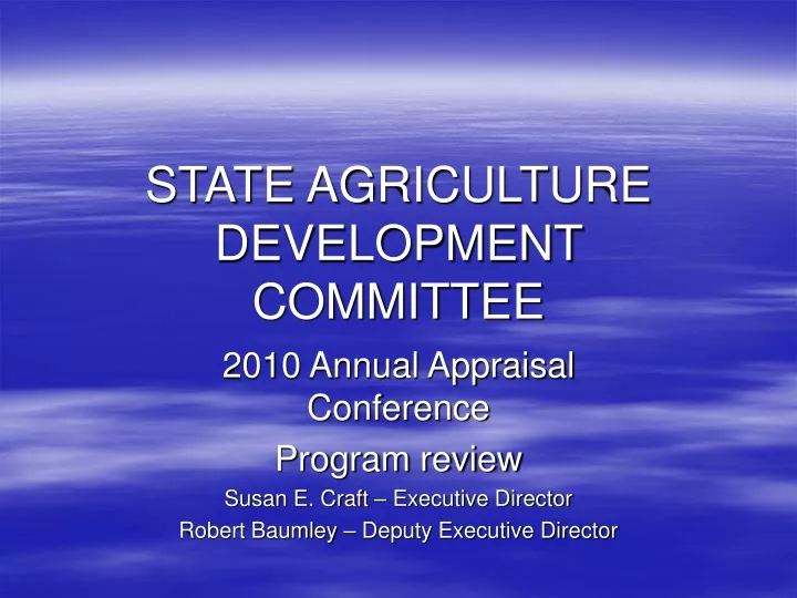 state agriculture development committee