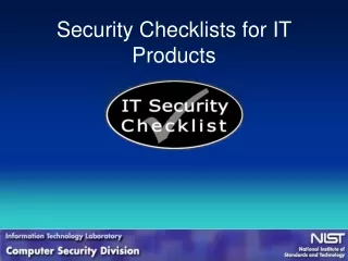Security Checklists for IT Products