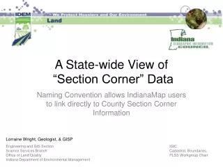 A State-wide View of  “Section Corner” Data