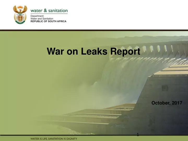 war on leaks report october 2017