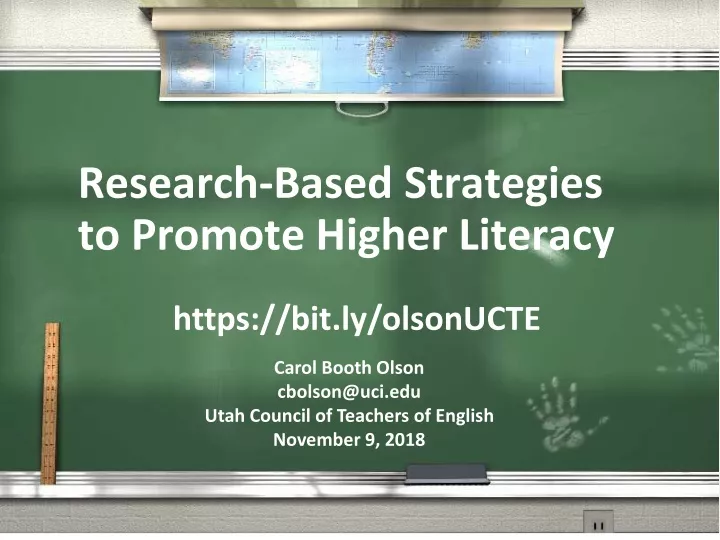 research based strategies to promote higher literacy