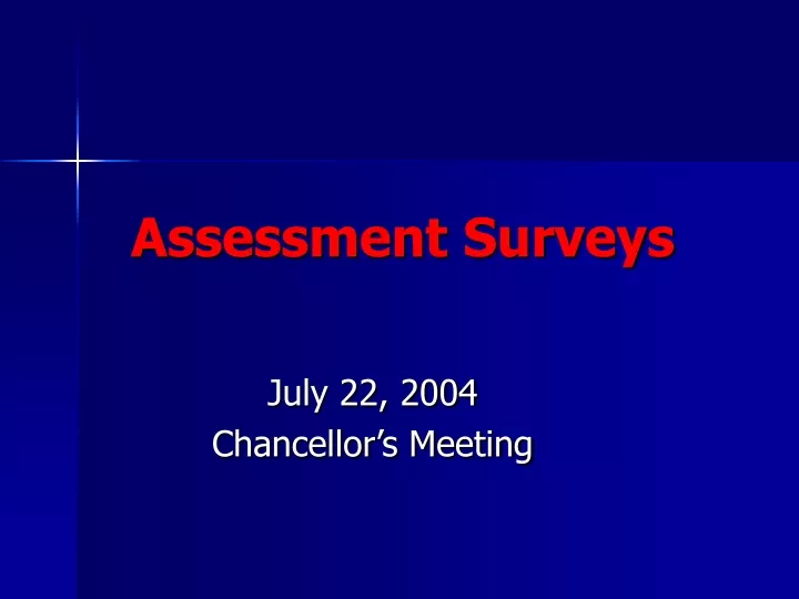 assessment surveys