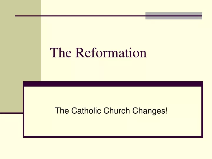 the reformation