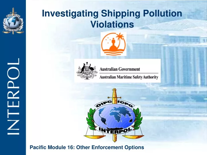 investigating shipping pollution violations